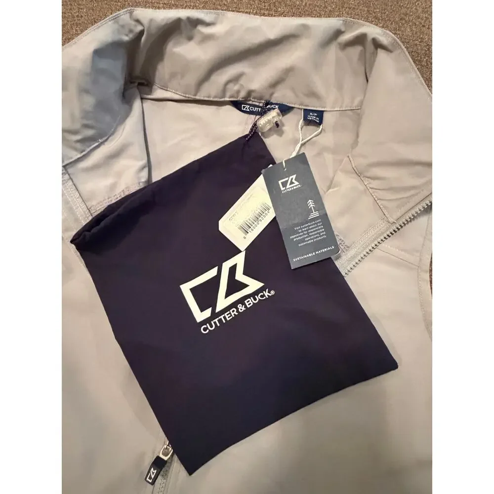 Green Bay Packers helmet Cutter & Buck Charter Eco Mens Full Zip Vest-Small-NWT - Picture 3 of 6